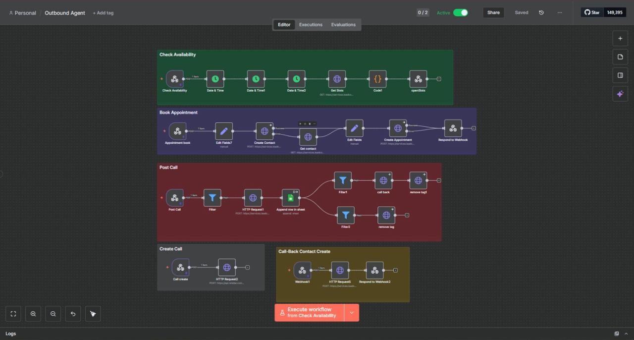 n8n outbound agent workflow